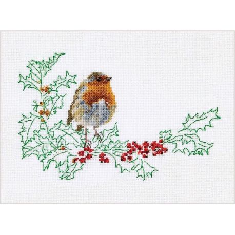 Borduurpakket Winter Robin Thea Gouverneur 790A