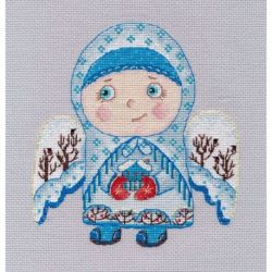 Borduurpakket Winter Angel Oven S1547