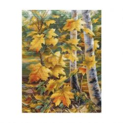 Borduurpakket Golden maple leaves Oven S1559