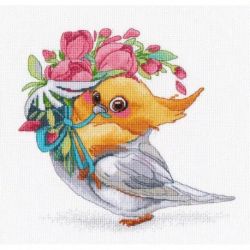 Borduurpakket Feathered gentleman Oven S1592