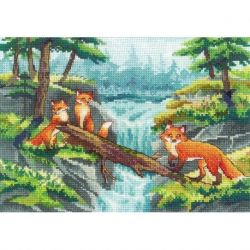 Borduurpakket Foxes Andriana SANA-07