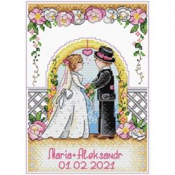 Borduurpakket Wedding card MP-Studia SR-716
