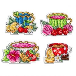 Borduurpakket Tea fantasy.Magnets MP-Studia SR-842