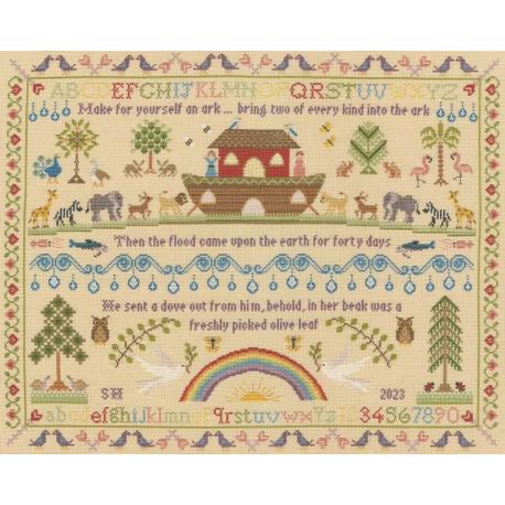 Borduurpakket Bothy Designs-Heirloom Noahs Ark-Bothy Threads xbd18
