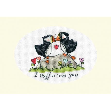 Borduurpakket Eleanor Teasdale-I Puffin Love You-Bothy Threads xgc42