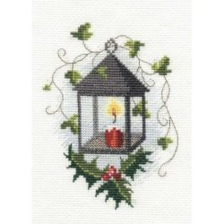 Kerstkaart lantern Bothy Threads DWCDX25
