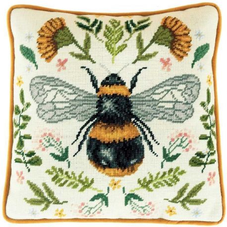 Petit Point kussen borduurpakket Jade Mosinski-Botanical Bee Bothy Threads-tap12
