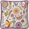 Petit Point kussen borduurpakket Suzy Taylor-Feathered Friends Bothy Threads-tst03
