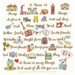 Borduurpakket Amanda Loverseed-A Home Is Many Things Bothy Threads-xal09