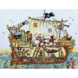 Borduurpakket Cut Thru-Pirate Ship Bothy Threads-xct07