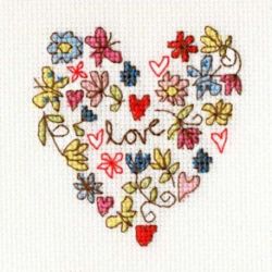 Kaartborduurpakket Kim Anderson-Sweet Heart Card Bothy Threads-xgc01