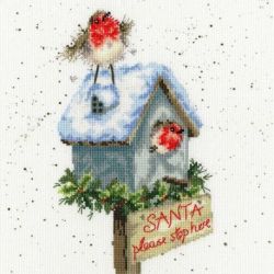 Borduurpakket Hannah Dale-Santa Please Stop Here Bothy Threads-xhd55