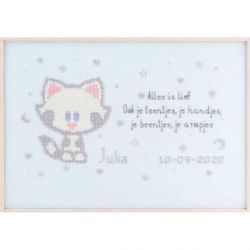 Borduurpakket Buurpoes geboortetegel PAKO 271.044