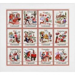 Borduurpakket De twaalf maanden PAKO 219.247