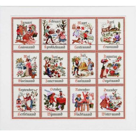 Borduurpakket De twaalf maanden PAKO 219.247