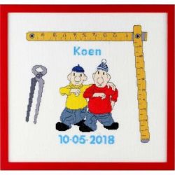 Borduurpakket Geboortetegel Buurman en Buurman PAKO 274.035