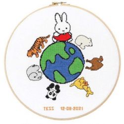 Borduurpakket Geboortetegel Nijntje wereld PAKO 276.054