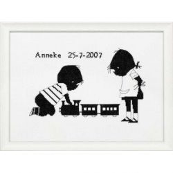 Borduurpakket Jip en Janneke Treintje PAKO 270.002