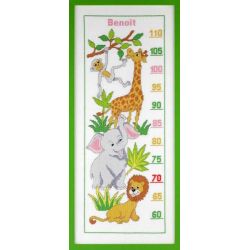 Borduurpakket Meetlat wilde dieren PAKO 223.760