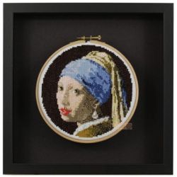 Borduurpakket meisje met de parel PAKO 212.374