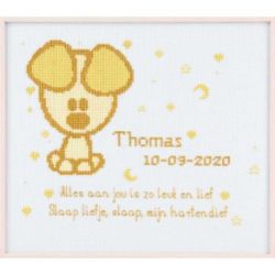 Borduurpakket Pip geboortetegel PAKO 271.043