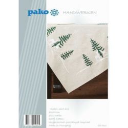 Borduurpakket voorbedrukt Dekservet kerstbomen en herten PAKO 325.311