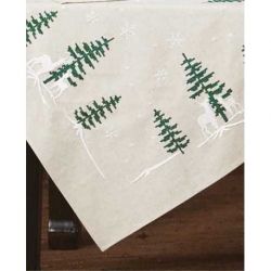 Borduurpakket voorbedrukt Dekservet kerstbomen en herten PAKO 325.311