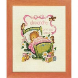 Borduurpakket Wiegje Roze PAKO 225.289