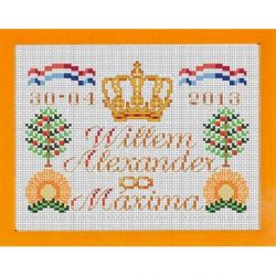 Borduurpakket Willem-Alexander en Maxima 30-04-2013 PAKO 215.700