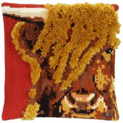 Kruissteek en Smyrna-Knoopkussenpakket hooglander PAKO 012.008