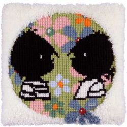 Kruissteek en Smyrna-Knoopkussenpakket jip en Janneke PAKO 012.045