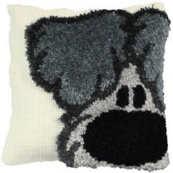 Kruissteek en Smyrna-Knoopkussenpakket Woezel PAKO 012.030