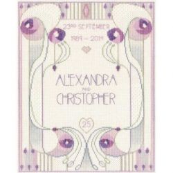 Mackintosh Cross Stitch-wedding or anniversay Sampler Bothy Threads DWMKP4