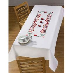 Borduurpakket Tafellaken Elfjes met harten Eva Rosenstand 92-4248