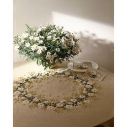Borduurpakket tafellaken margrieten PERMIN 12-4404