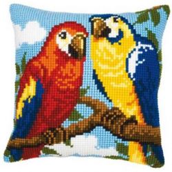 Borduurpakket Kussen papegaaien 1200-582 Vervaco PN-0008570