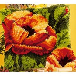 Smyrna knoopkussen papaver 2560-3609 Vervaco PN-0014175