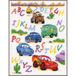 Borduurpakket Disney - Cars ABC Vervaco PN-0014877