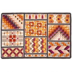 Borduurpakket Vloerkleed Abstract beige-bruin Vervaco PN-0144833