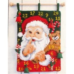 Borduurpakket Adventskalender Wandtapijt Ssst Vervaco PN-0145153