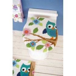 Borduurpakket WC-deksel Uil in boom Vervaco PN-0150626
