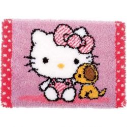 Smyrna Knoopkleed Hello Kitty met hondje Vervaco PN-0155872