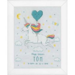 Borduurpakket geboortetegel zeemeermin en dolfijntje Vervaco PN-0172820