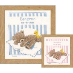 Borduurpakket Geboortetegel Popcorn met Souffle Vervaco PN-0148181