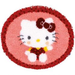 Smyrna Knoopkleed kit Hello Kitty in de bakkerij 1 Vervaco PN-0154948