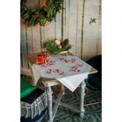 Borduurpakket dekservet kerstkabouters op skies Vervaco PN-0172852
