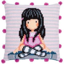 Borduurpakket kruissteekkussen Gorjuss the words Vervaco PN-0187991