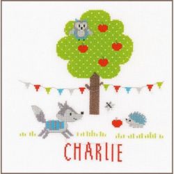 Borduurpakket geboortetegel Bosdieren Vervaco PN-0166353