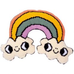 Borduurpakket Kruissteekvormkussen met rug Eva M Regenboog Vervaco PN-0199813