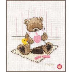 Borduurpakket Popcorn Reading a letter Vervaco PN-0011196